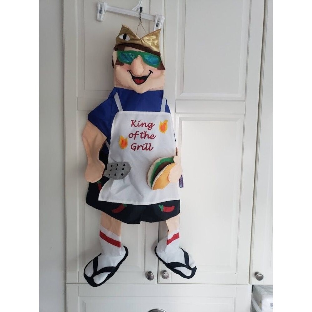Ganz Windsport Windsock King of the Grill Dad BBQ - RARE
